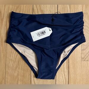 Universal Standard NWT Lined Navy High-Waisted Bikini Bottoms, Size 2XS (6-8)